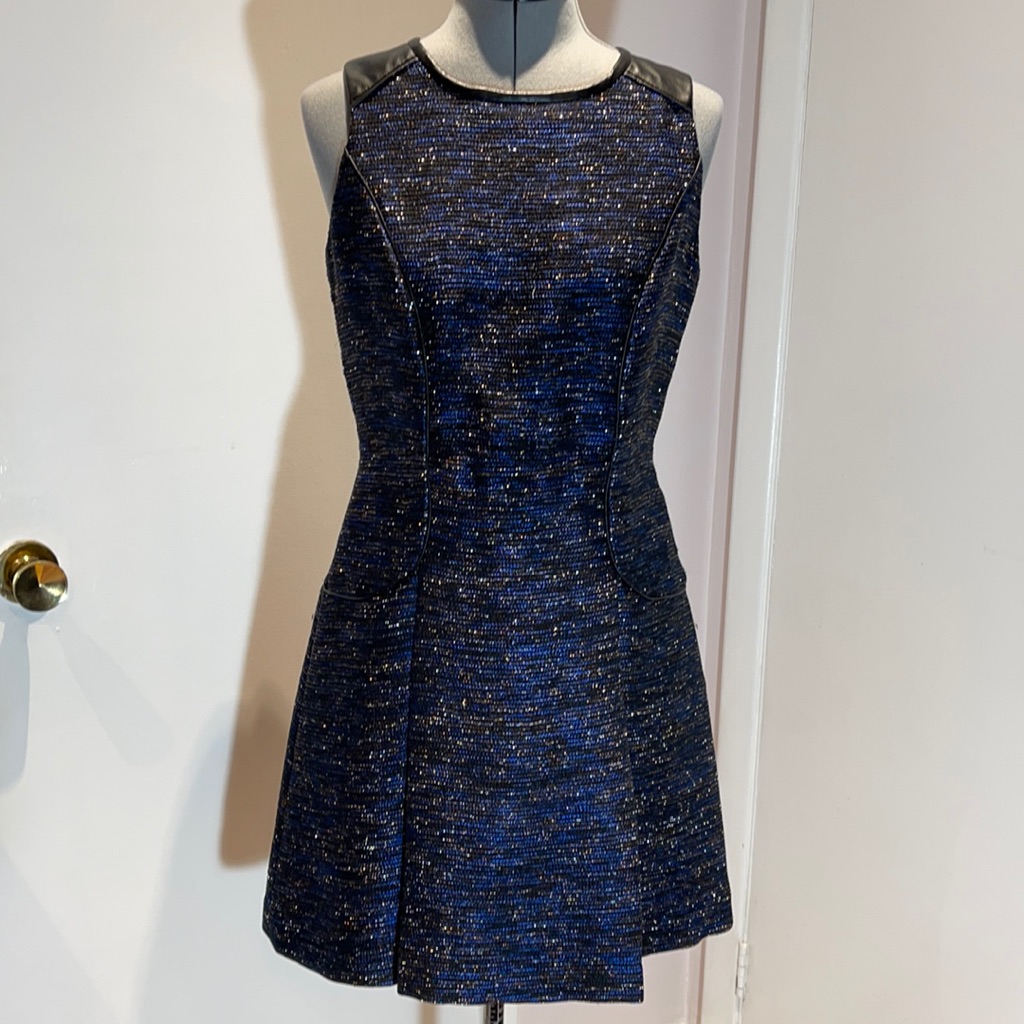 Beautiful Dress With Leather Details